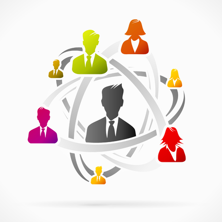 Abstract concept about business network team のイラスト素材