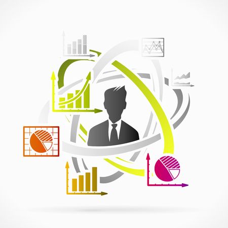 Abstract motion concept about infographics のイラスト素材