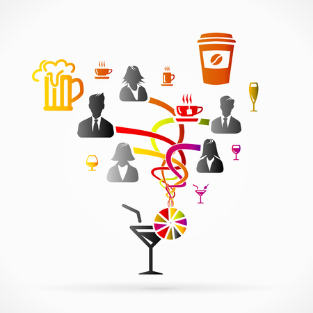 Abstract logo about leisure, concept vector illustrationのイラスト素材