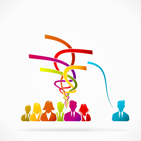 Abstract logo about sharing, concept vector illustrationのイラスト素材