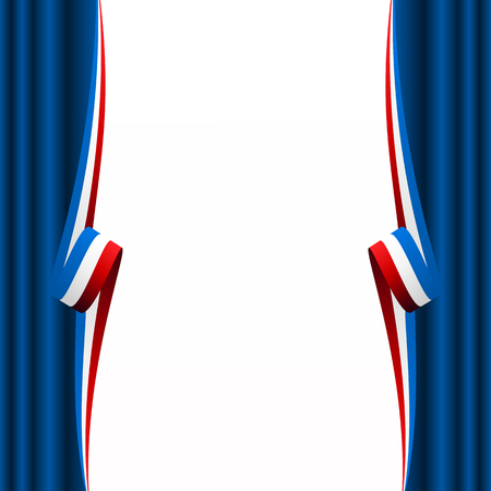 Abstract American, English and French curtain flagのイラスト素材