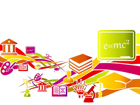 Abstract motion concept about education vector illustrationのイラスト素材