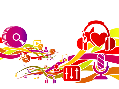 Abstract motion concept about music vector illustrationのイラスト素材