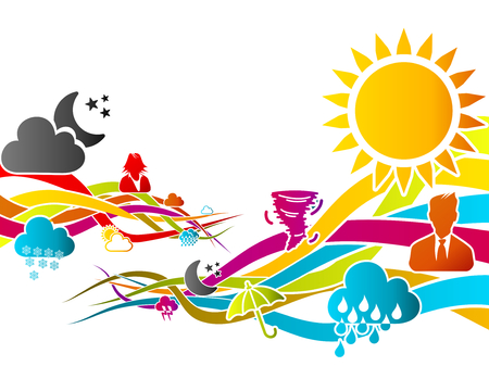 Abstract motion concept about weather vector illustrationのイラスト素材