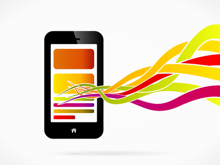 Abstract mobile phone concept illustrationのイラスト素材