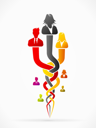 Abstract business career race contest vector illustrationのイラスト素材