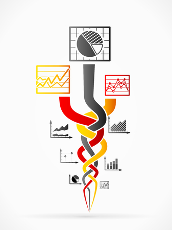 Abstract race vector illustration with concept infographicsのイラスト素材