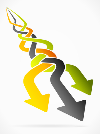 Abstract race vector illustration with perspective arrowsのイラスト素材