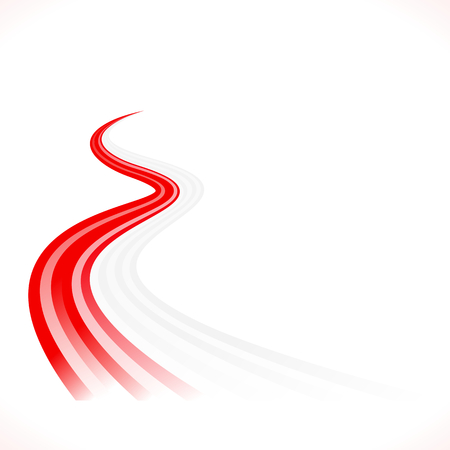 Abstract waving Japanese, Polish, Indonesian and Singaporean flagのイラスト素材