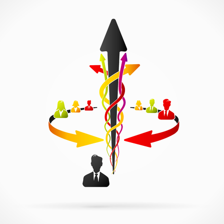 Abstract focus group vector concept background illustrationのイラスト素材