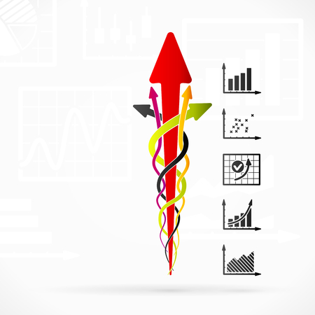Abstract inforgraphic icons vector concept background illustration のイラスト素材