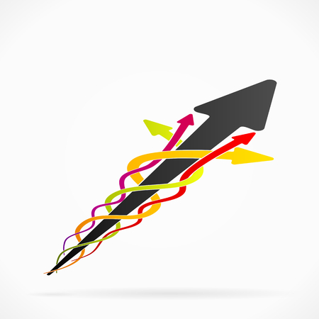 Abstract mainstream arrows concept vector background illustrationのイラスト素材