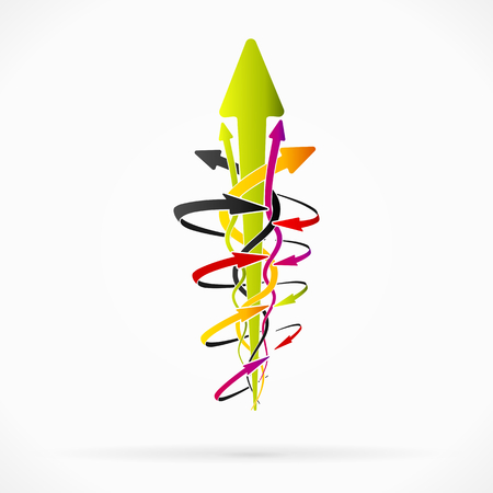 Abstract success arrows vector concept background illustration のイラスト素材