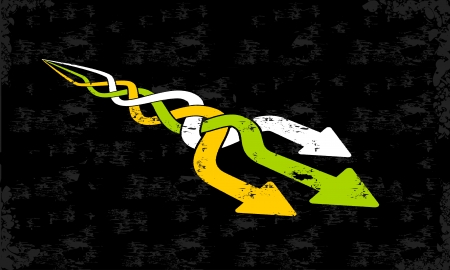 Abstract vector race concept on a black chalkboardのイラスト素材