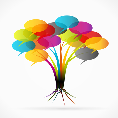 Communication tree abstract illustrationのイラスト素材