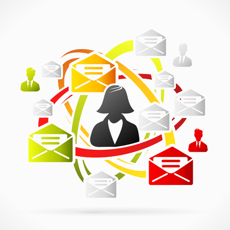 Email abstract motion concept のイラスト素材