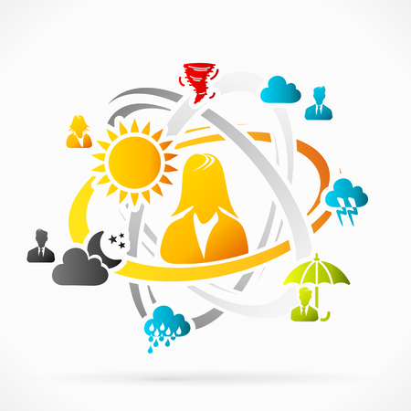 Weather abstract motion concept のイラスト素材
