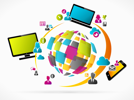 Abstract internet concept illustrationのイラスト素材