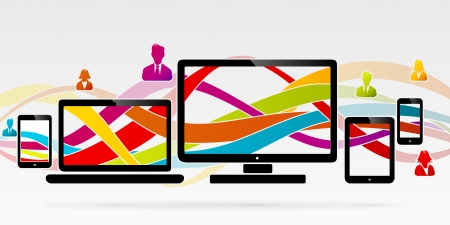 Liquid web design abstract vector illustrationのイラスト素材