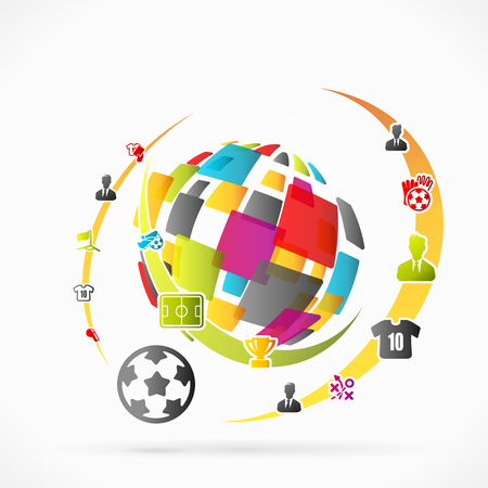 Abstract soccer concept vector illustrationのイラスト素材