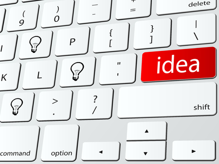 Online idea computer keyboard iconのイラスト素材