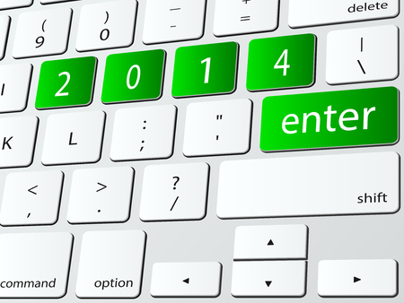 Enter 2014 computer keyboard iconのイラスト素材