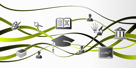 Abstract education background illustrationのイラスト素材