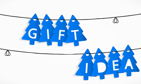 Tree shaped tags gift idea のイラスト素材