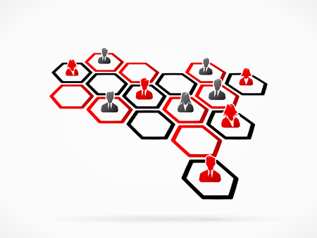 Merger as a legal consolidation of two companies into one entityのイラスト素材