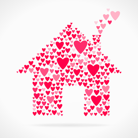 Valentine day love declaration homeのイラスト素材