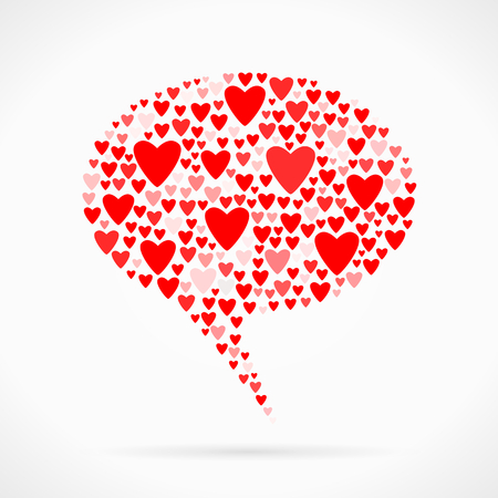 Valentine day love declaration speech bubbleのイラスト素材