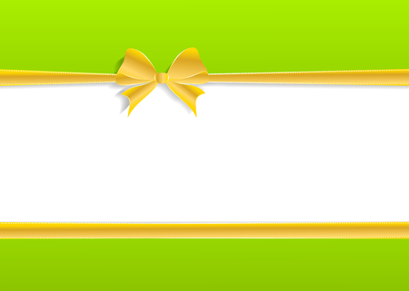 Golden ribbon wishing card illustrationのイラスト素材