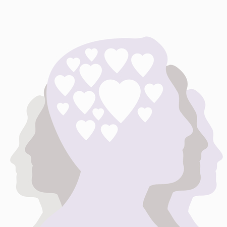 Hearts abstract vector background illustrationのイラスト素材