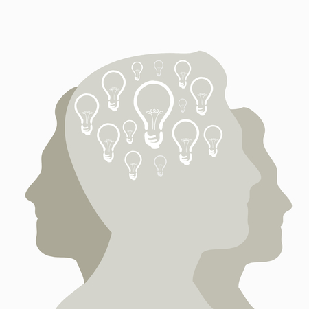 Light bulb idea abstract vector background illustrationのイラスト素材