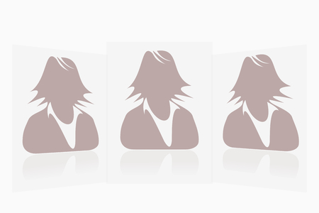 Default perspective avatar profile picture collection womanのイラスト素材