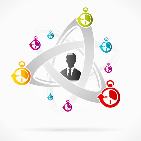 Abstract concept about business rush peopleのイラスト素材
