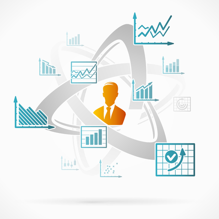 Abstract motion concept about infographic business industryのイラスト素材