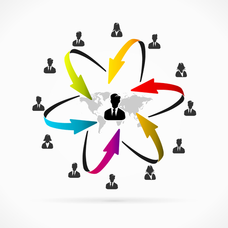 Internet business network icon set vector illustrationのイラスト素材