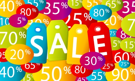 Multicolor sale backgroundのイラスト素材