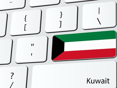 Kuwaiti flag computer icon keyboardのイラスト素材