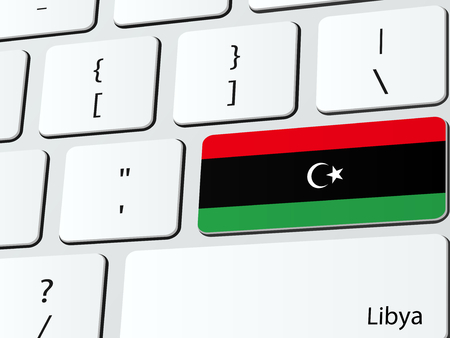 Libyan flag computer icon keyboardのイラスト素材