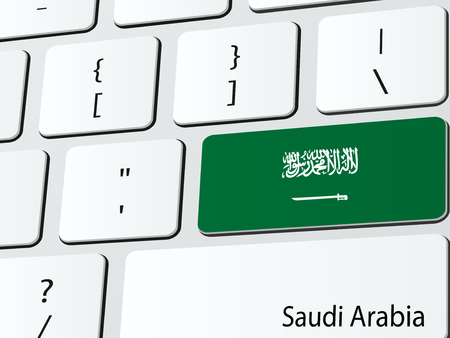 Saudi Arabian flag computer icon keyboardのイラスト素材