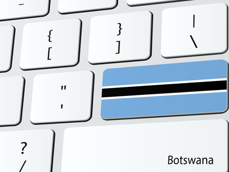 Batswana flagのイラスト素材