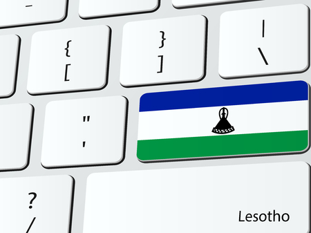 Mosotho flagのイラスト素材