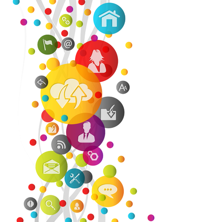 Abstract internet colorful concept illustrationのイラスト素材