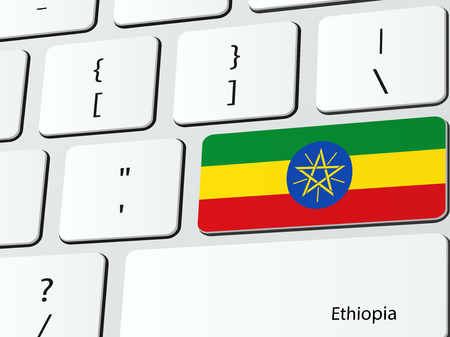 Ethiopian flag computer icon keyboardのイラスト素材