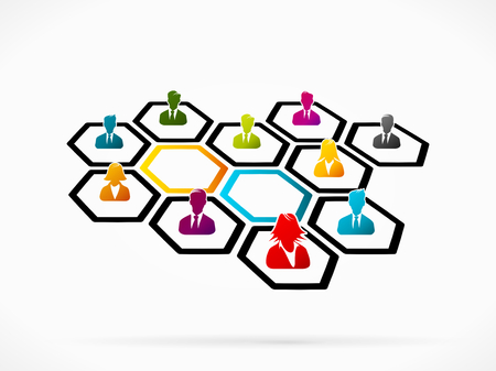 Abstract illustration of business networkingのイラスト素材