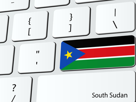 South Sudanese flag のイラスト素材