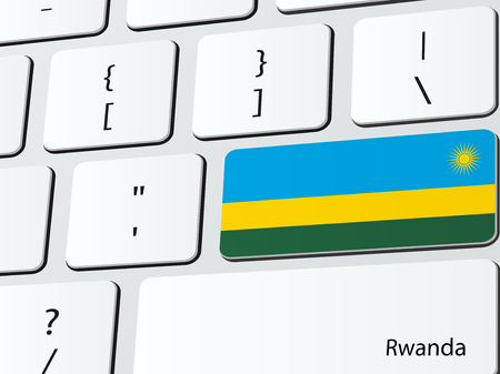 Rwandese flag のイラスト素材