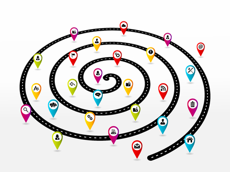 Internet road mapのイラスト素材